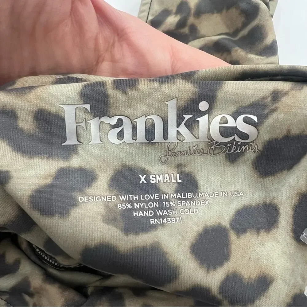 NWT Frankie's Bikinis Juju Bikini Bottom Leopard SZ. XS